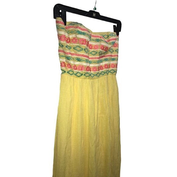 WOMEN'S Yellow‎ Tube Dress Size Small - Picture 5 of 10